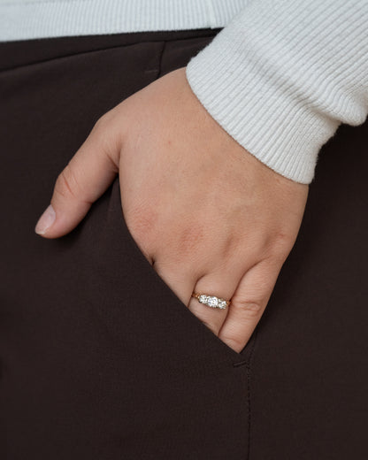 .36 Vintage Retro Diamond Engagement Ring 14k