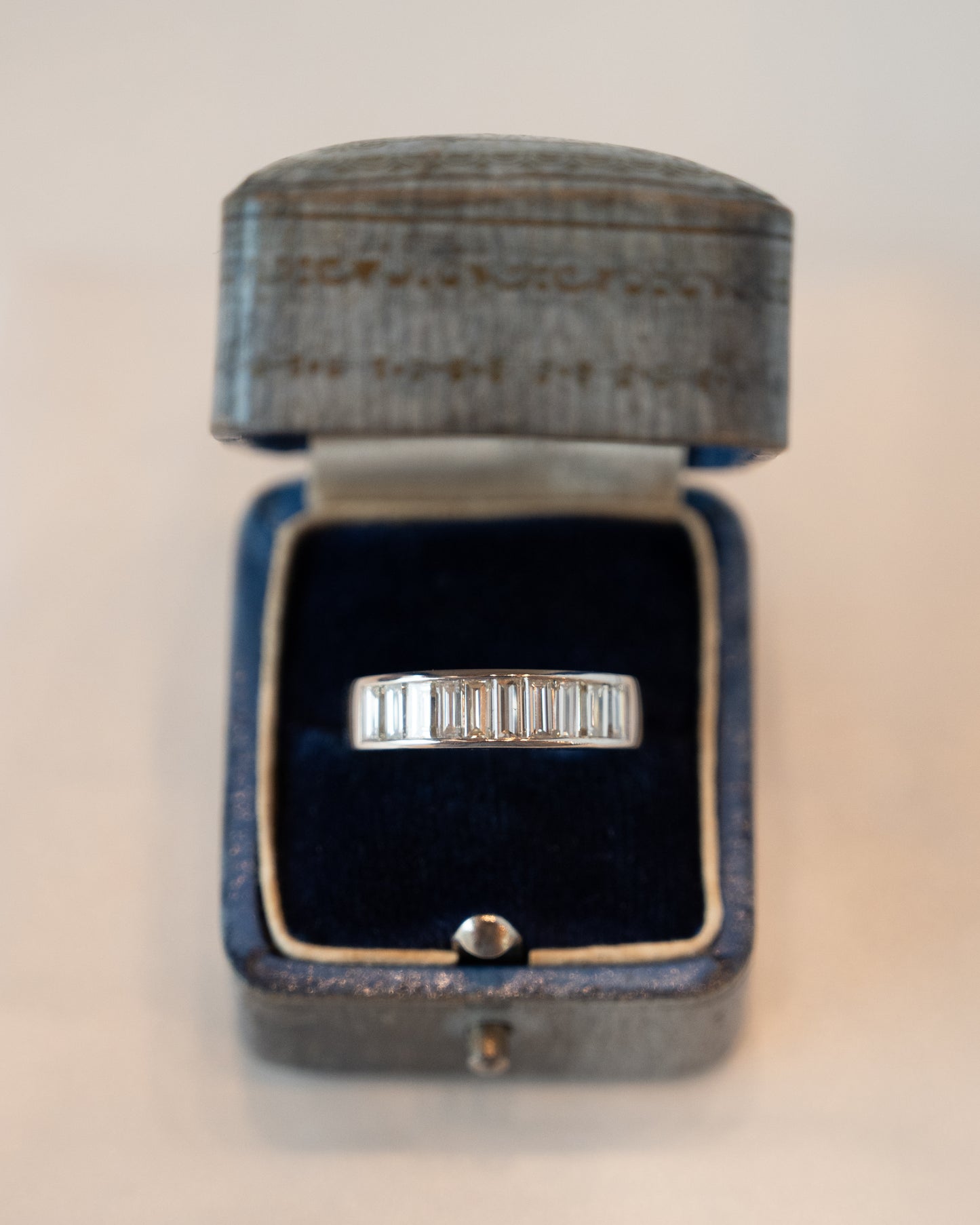 1.36 Baguette Diamond Wedding Band 18k White Gold