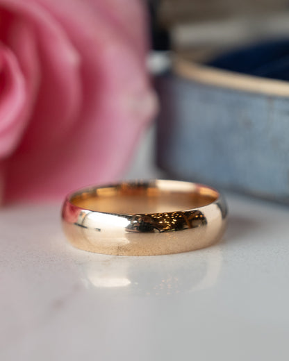 Antique Victorian Men's Wedding Band 14k Rose Gold