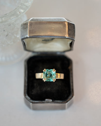 2.83 GIA Step Cut Emerald Engagement Ring 14k