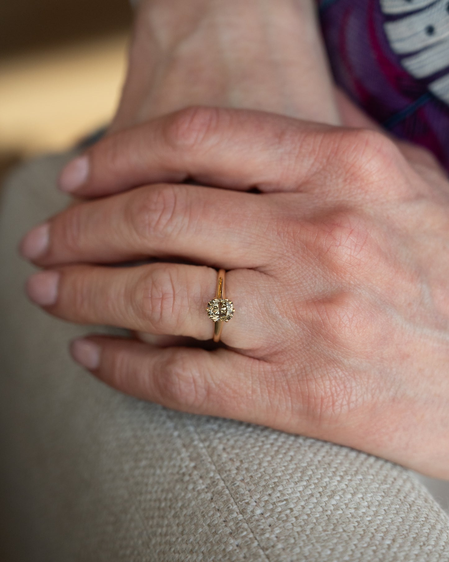 1.19 Victorian Diamond Solitaire Ring 18k