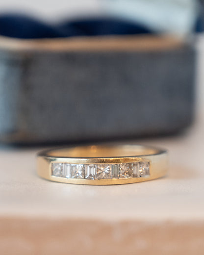 .66 Princess & Baguette Diamond Wedding Band 14k