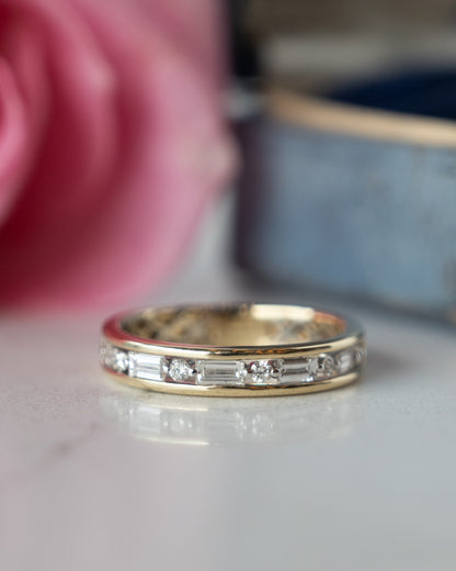 .52 Diamond Half Eternity Band 14k Yellow Gold