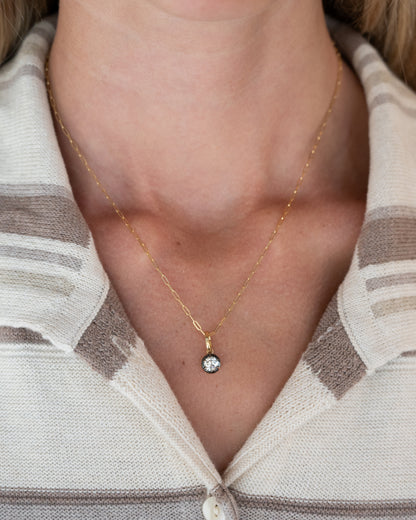 .66 Round Diamond Solitaire Pendant Necklace 18k