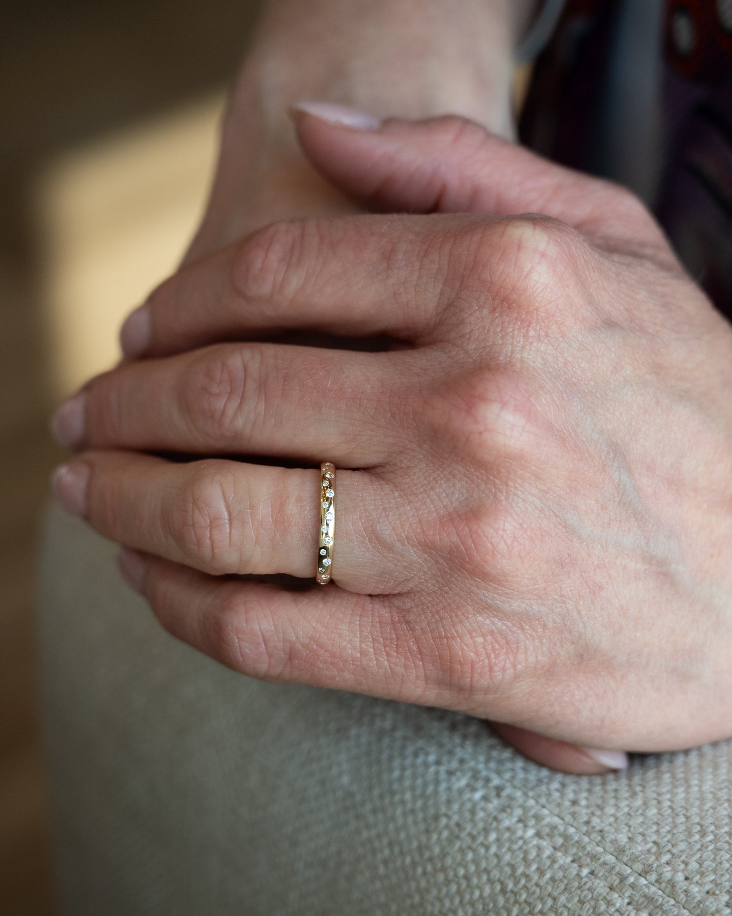 Diamond Stacking Band 14k Yellow Gold