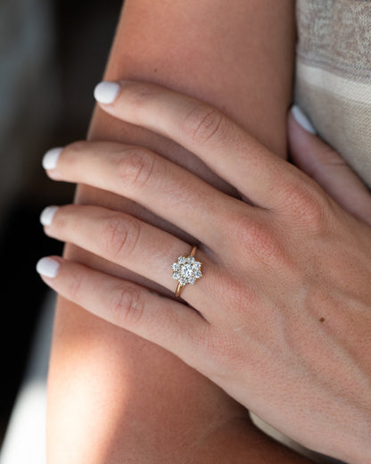 1.09 Victorian Old European Diamond Engagement Ring 18k