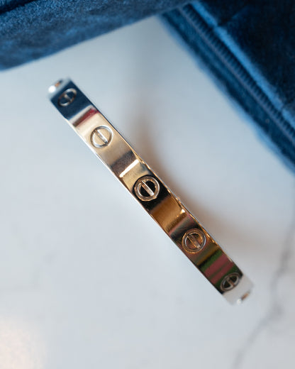 Cartier Love Bangle Bracelet 18k White Gold