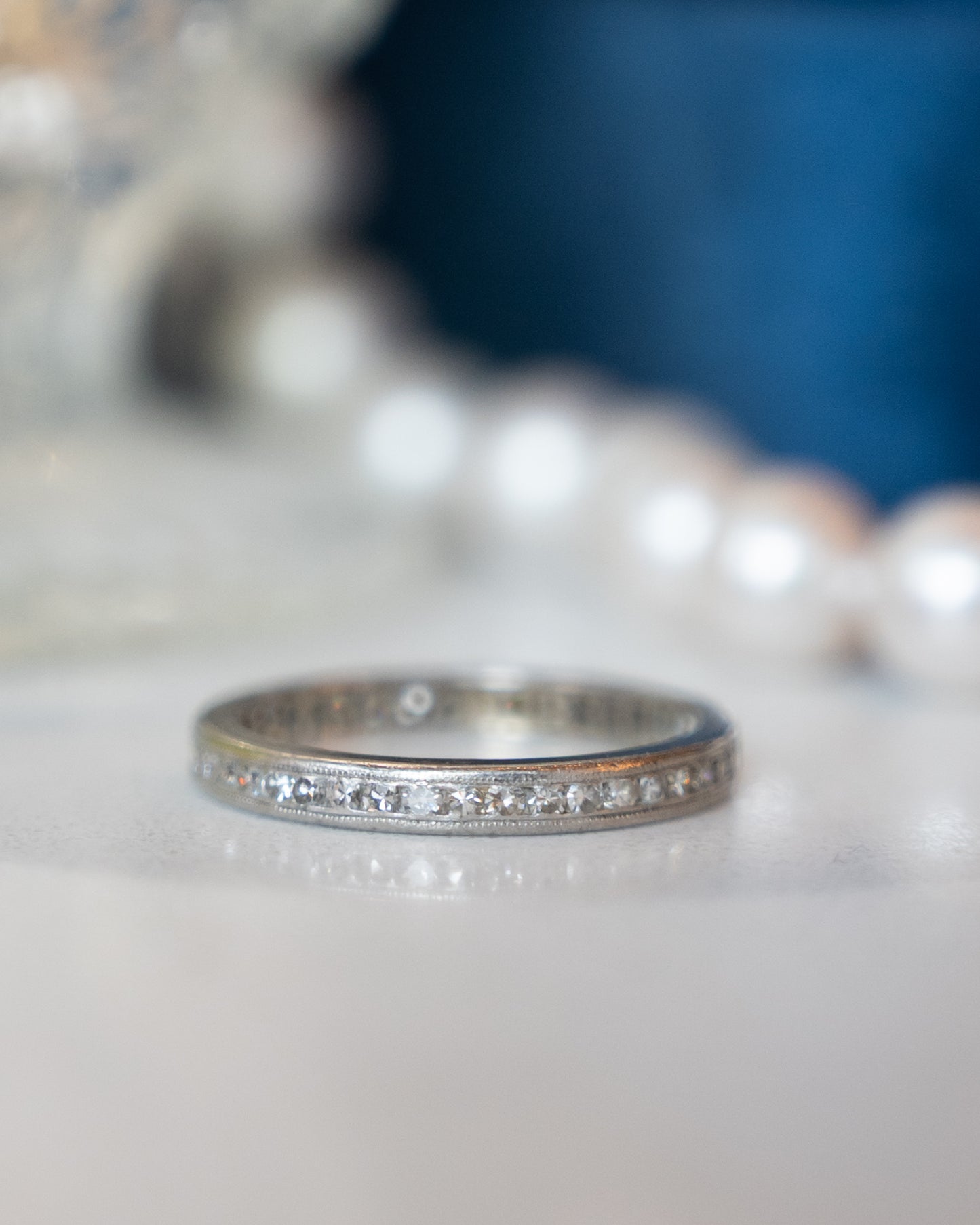 .33 Antique Art Deco Diamond Eternity Band Platinum