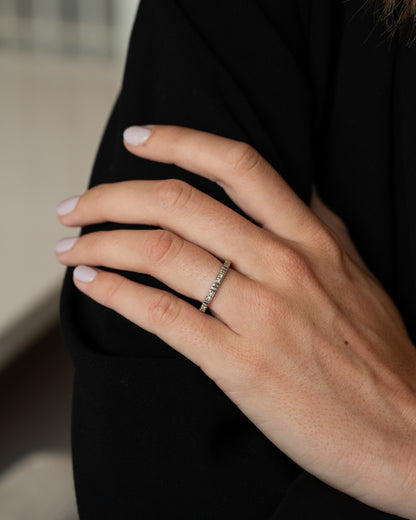 Diamond Eternity Wedding Band 18k White Gold