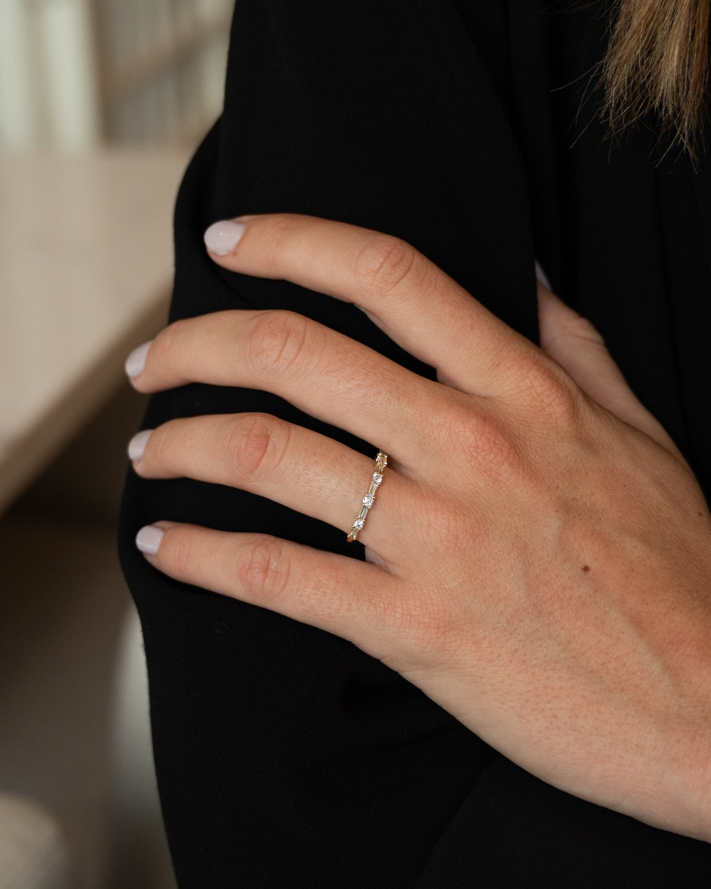 Diamond Half-Eternity Wedding Band 14k Yellow Gold
