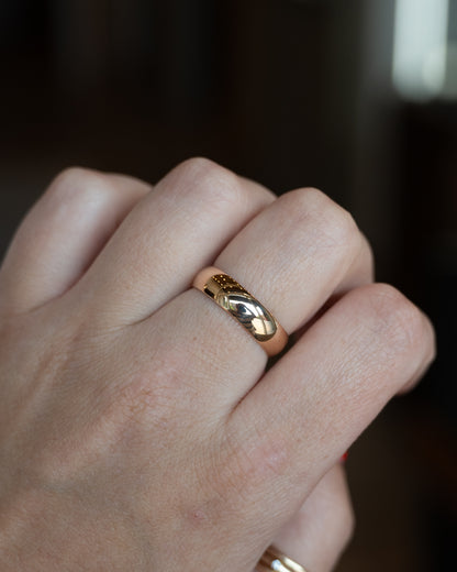 Antique Victorian Men's Wedding Band 14k Rose Gold
