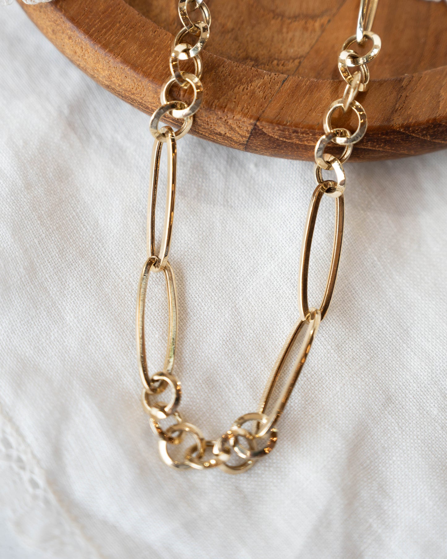 16 Inch Link Chain Necklace 14k Yellow Gold
