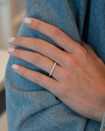 .35 Half-Eternity Diamond Wedding Band 14k Yellow Gold