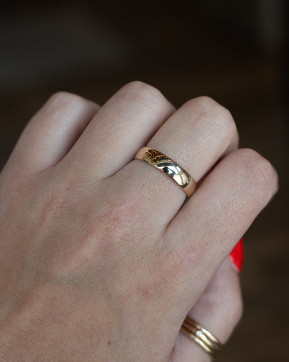 Men's 6mm Flat Edge Wedding Band 14k Yellow Gold
