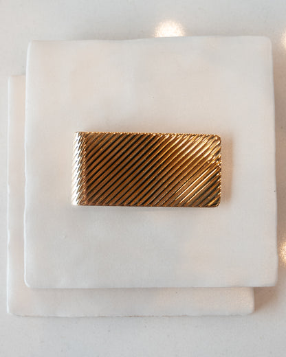 Vintage Mid-Century Money Clip 14k Yellow Gold