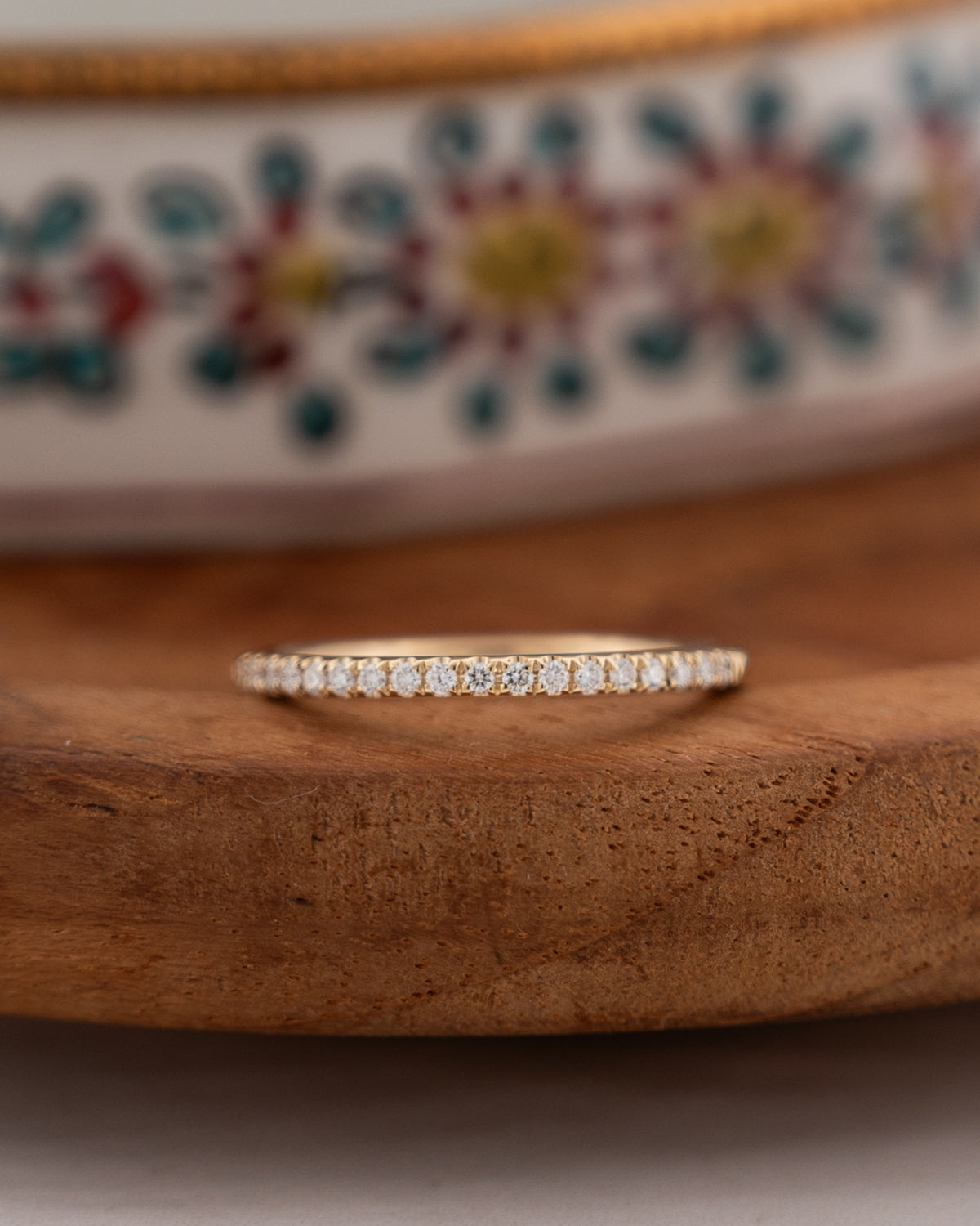 .12 Half-Eternity Diamond Wedding Band 14k Yellow Gold