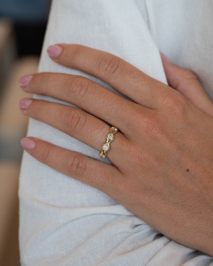 .61 Diamond Stacking Band 14k Yellow Gold