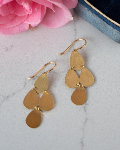 Irene Neuwirth Pear Drop Earrings 18k Yellow Gold