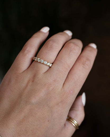 1.28 Round Brilliant Diamond Wedding Band 14k Yellow Gold