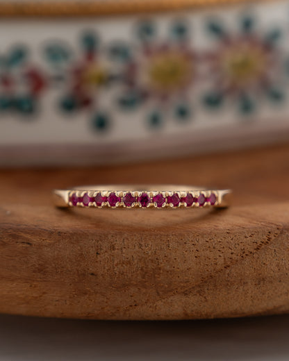.22 Ruby Stacking Band 14k Yellow Gold