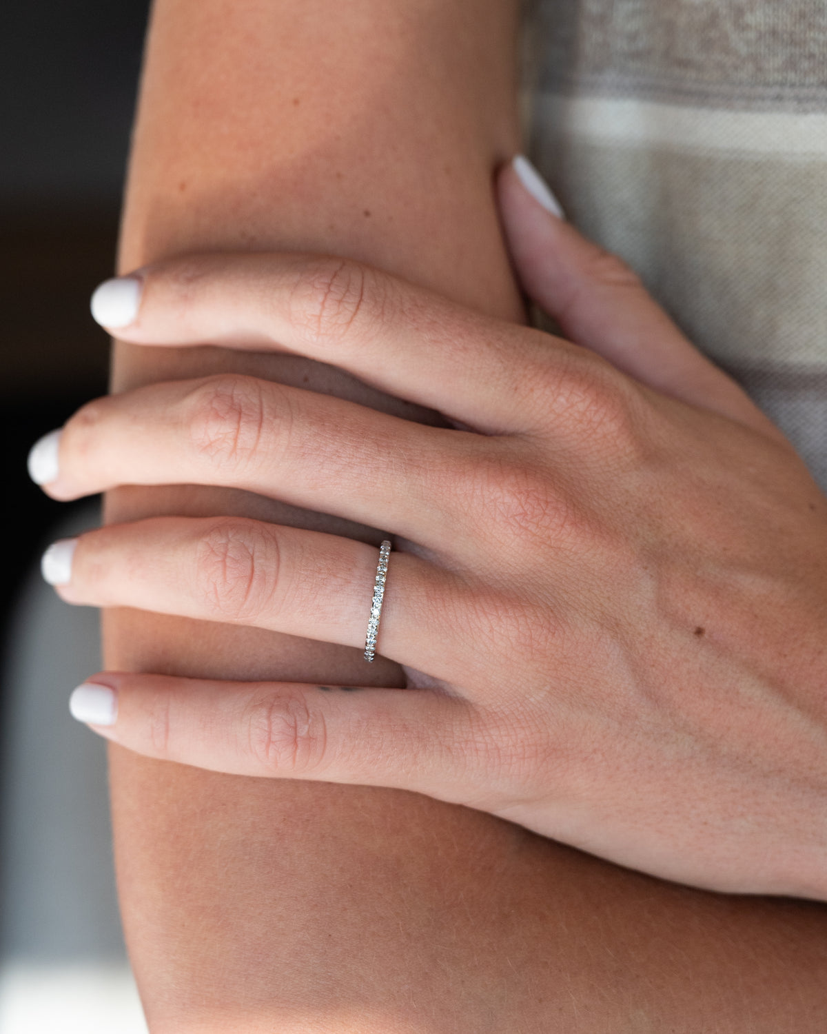 .17 Half-Eternity Diamond Wedding Band Platinum