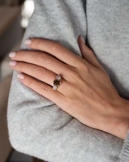 3.32 Fancy Brown Diamond Engagement Ring 14k