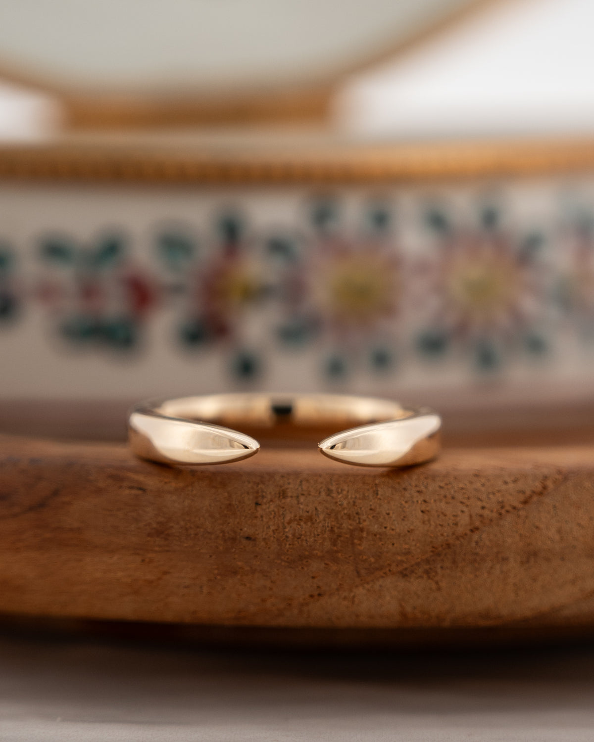 3mm Open Tapered Stacking Band 14k Yellow Gold
