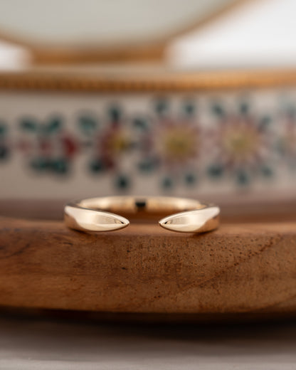 3mm Open Tapered Stacking Band 14k Yellow Gold