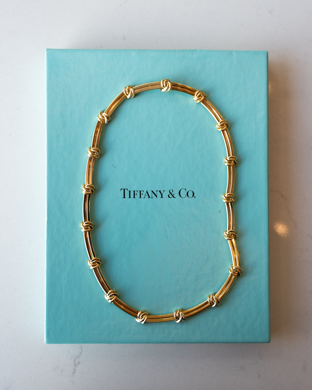 Tiffany & Co. Love Knot Necklace 18k Yellow Gold