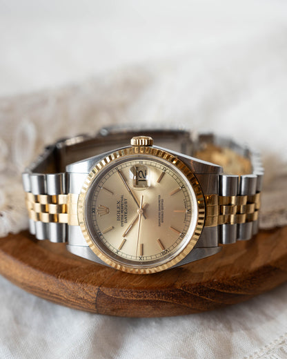 Rolex Datejust 16233 36mm Two-Tone 18k Yellow Gold