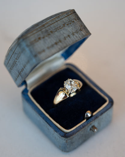 1.19 Old Mine Cushion Diamond Engagement Ring 14k