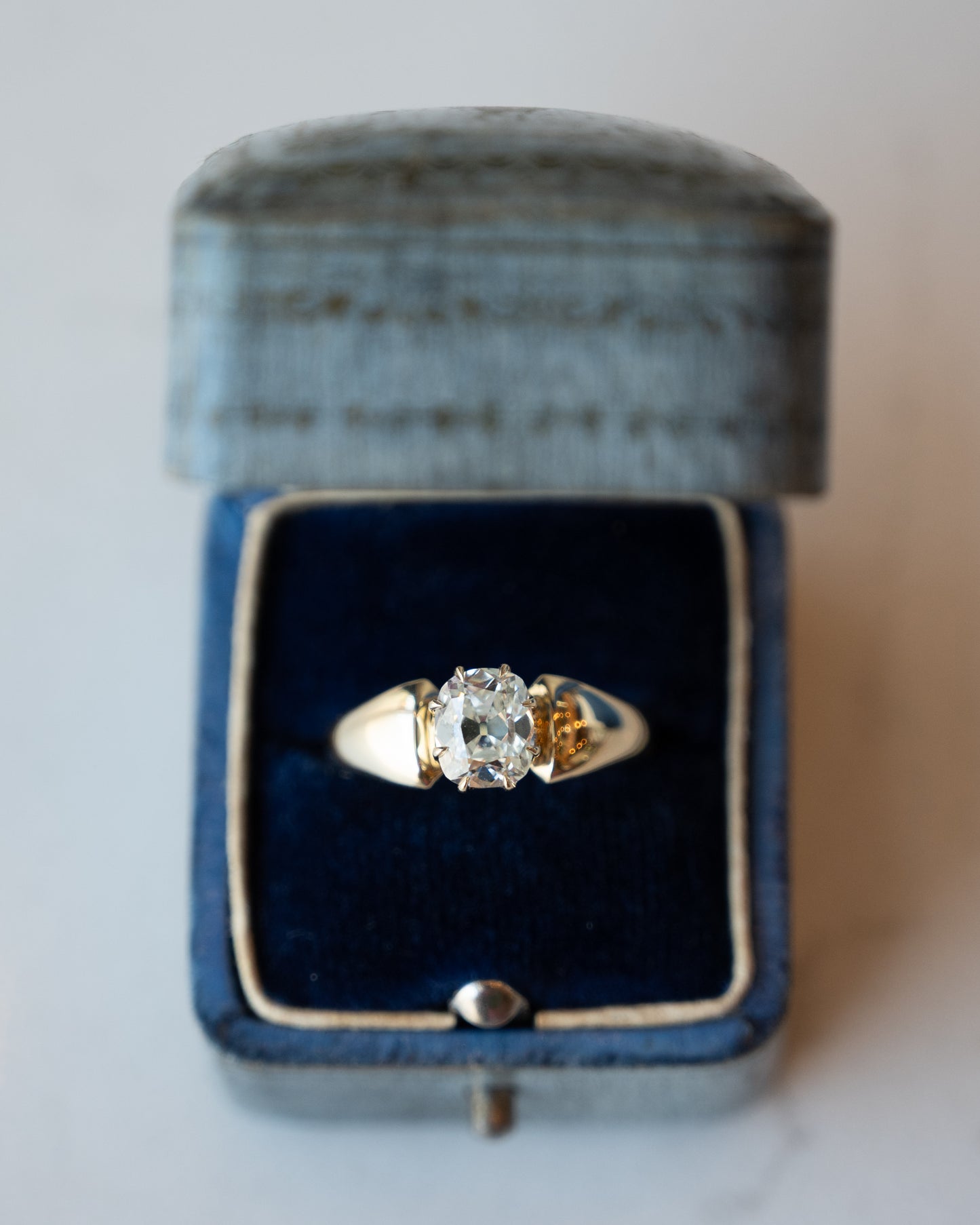 1.19 Old Mine Cushion Diamond Engagement Ring 14k