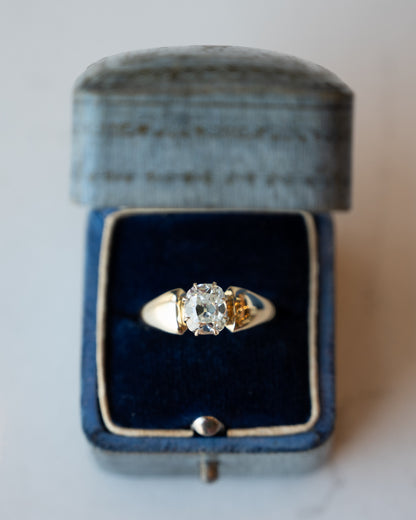 1.19 Old Mine Cushion Diamond Engagement Ring 14k