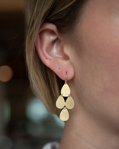 Irene Neuwirth Pear Drop Earrings 18k Yellow Gold