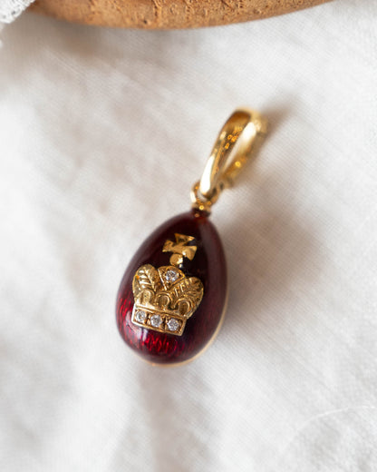 Faberge Egg Charm 18k Yellow Gold