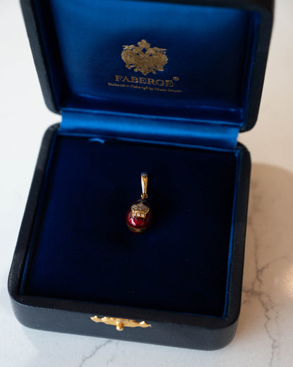 Faberge Egg Charm 18k Yellow Gold