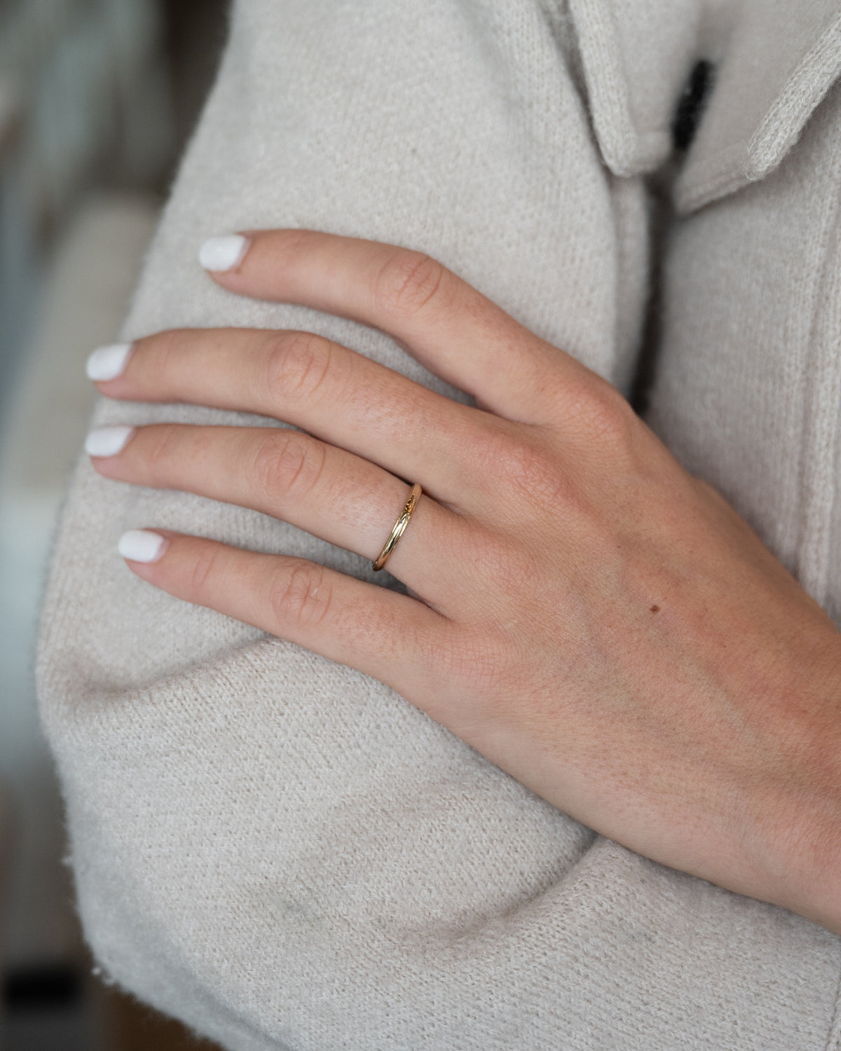 Vintage Mid-Century Half Round Wedding Band 14k