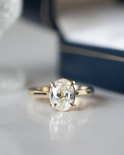 1.76 GIA Oval Diamond Engagement Ring 14k