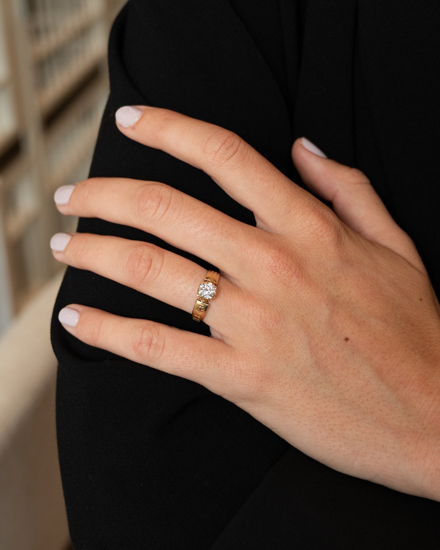 .88 Victorian Old Mine Diamond Engagement Ring 18k
