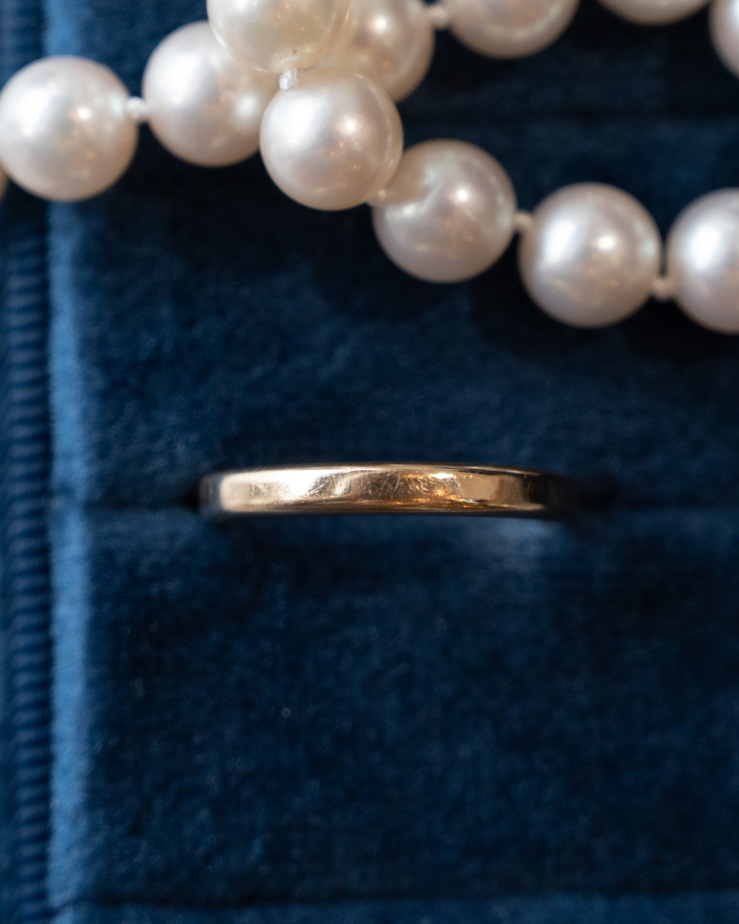 Vintage Mid-Century European Wedding Band 14k Yellow Gold