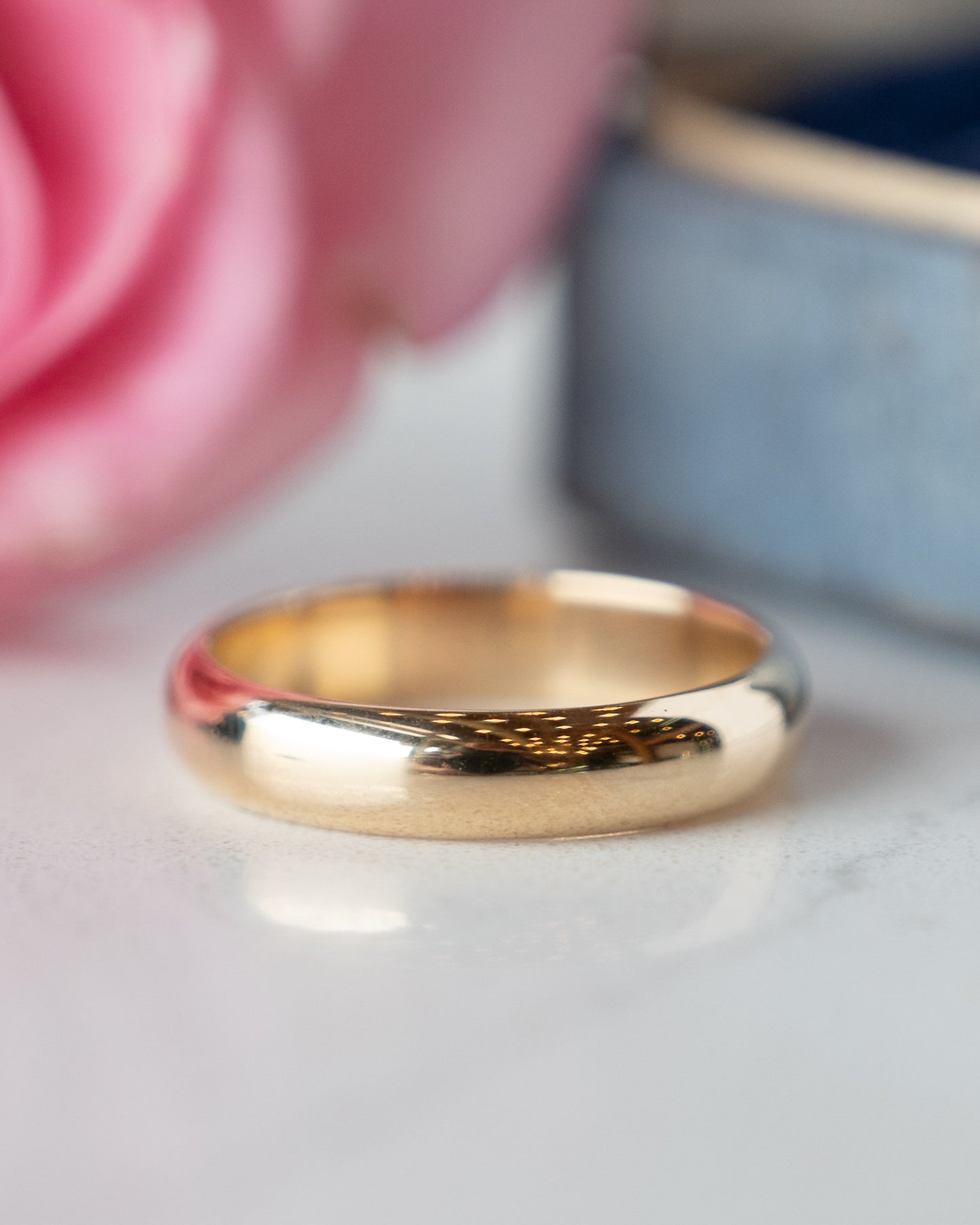 Men's Modern Wedding Band 14k Yellow Gold