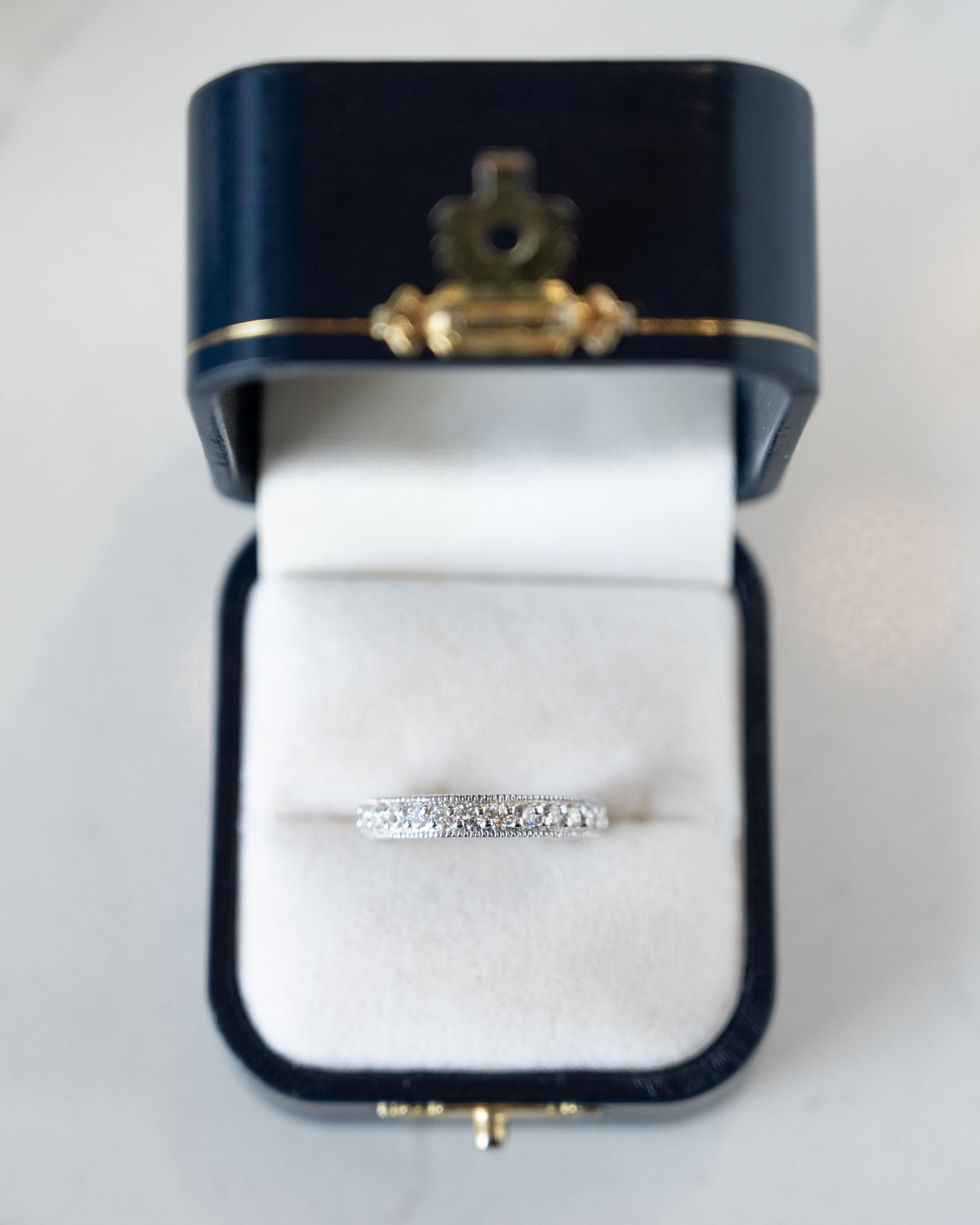 .39 Half-Eternity Diamond Wedding Band 14k White Gold