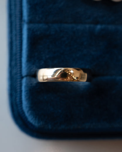 5mm Men's Half Round Wedding Band 14k Yellow Gold