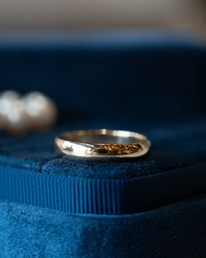 4mm Men's Half Round Wedding Band 14k Yellow Gold