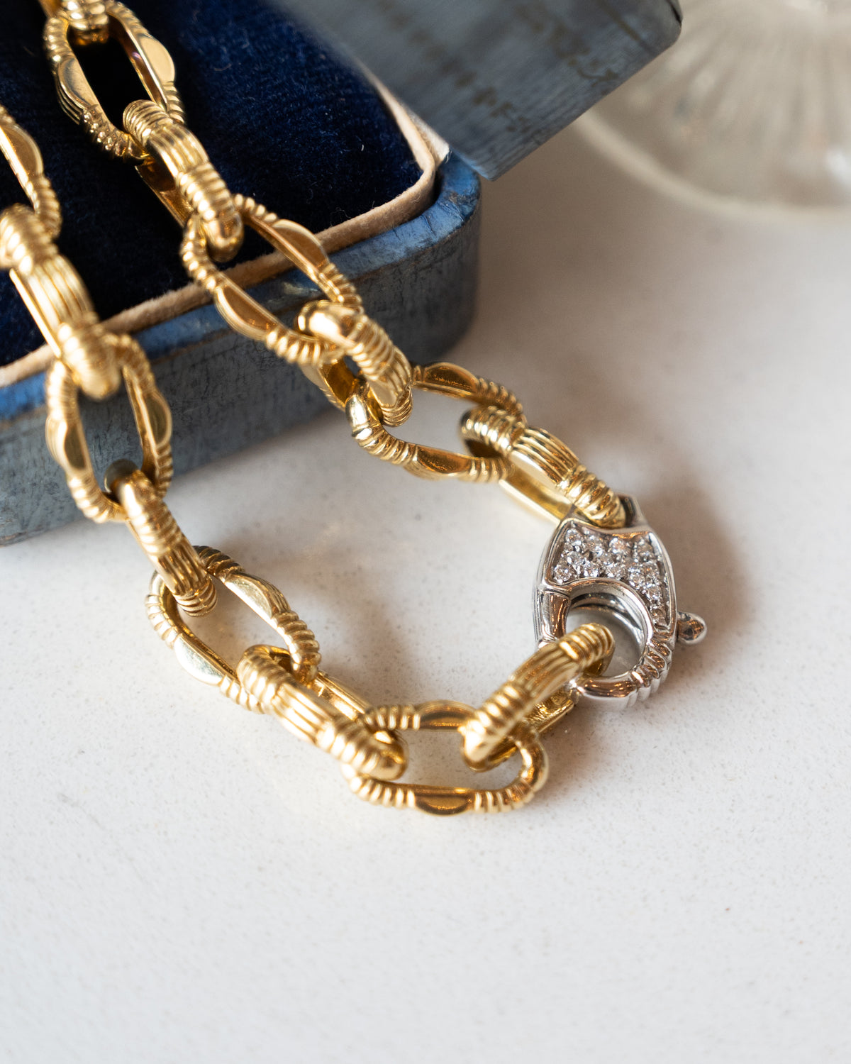 Roberto Coin Diamond & Ruby Paperclip Bracelet 18k