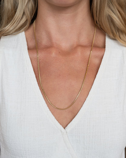 24.5" Woven S Link Chain Necklace 18k Yellow Gold