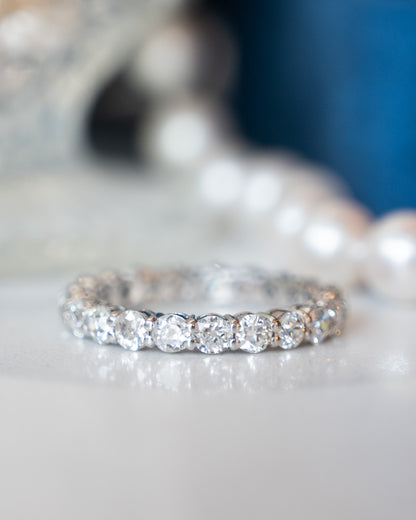 2.14 Old European Diamond Eternity Wedding Band Platinum