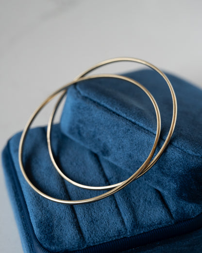 Classic Round Bangle Bracelet 14k Rose Gold