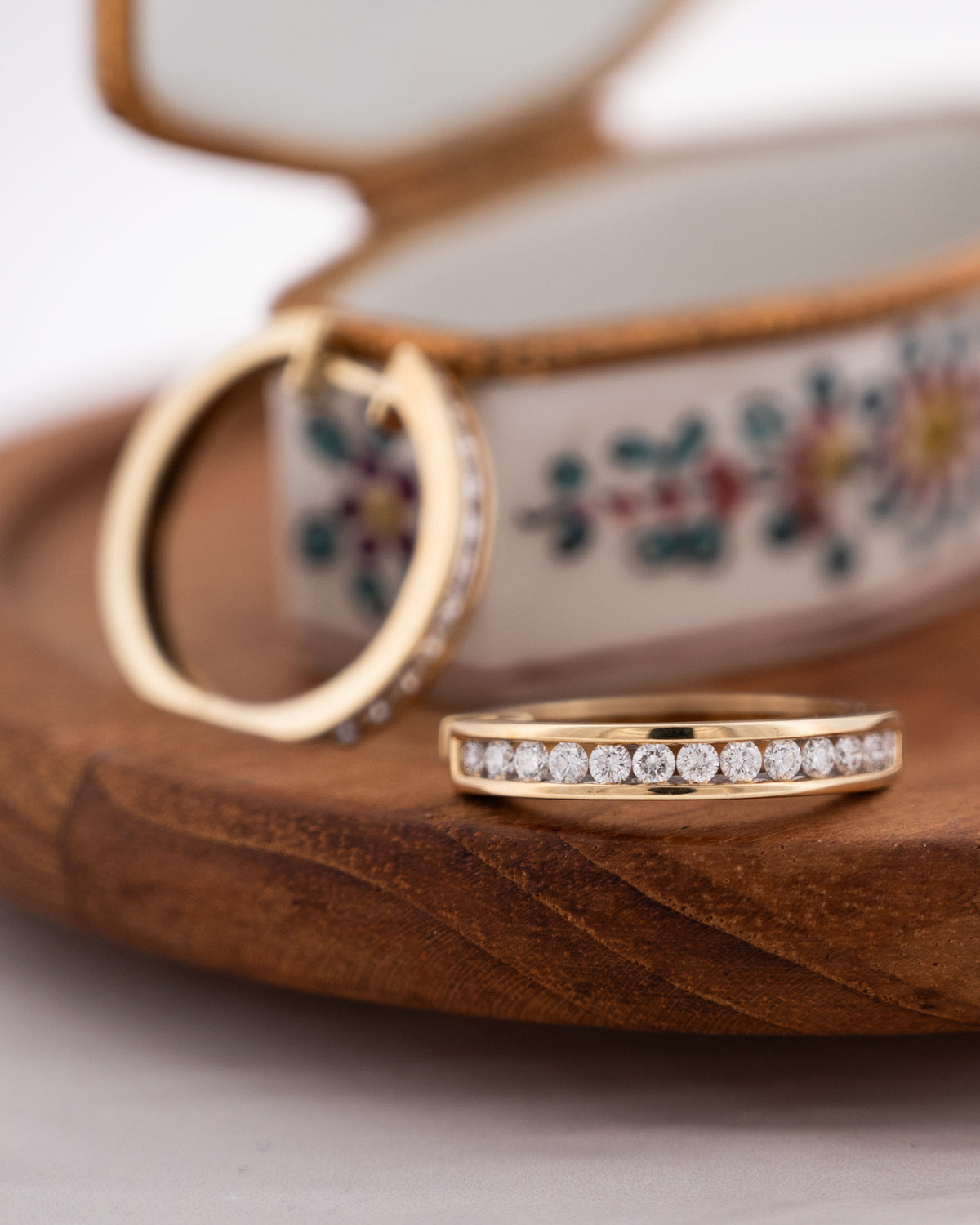 .99 Round Diamond Hoop Earrings 14k Yellow Gold