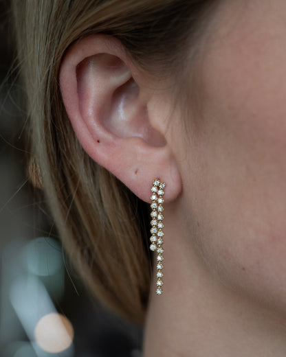 .55 Diamond Drop Earrings 14k Yellow Gold